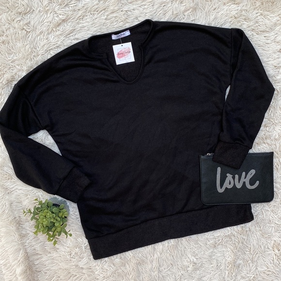 Jenny Boston Catch You L8er Crewneck Sweatshirt π Black - Picture 1 of 14